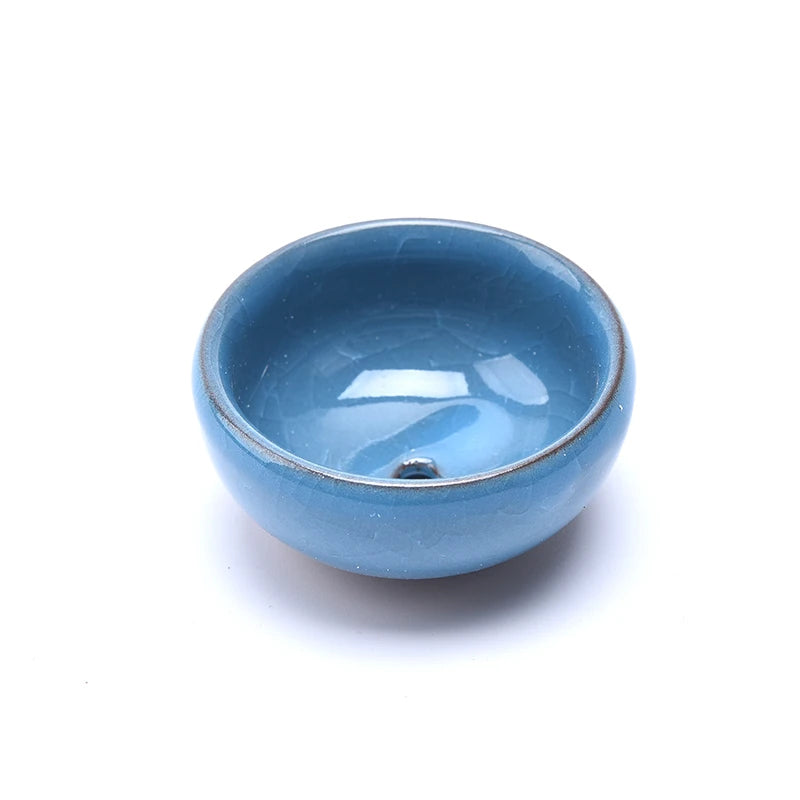 coupelle céramique moderne bleu vert marron gris rose craquelée aspect minimaliste