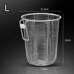 paniers couverts filtre soupe argenté maille fine moderne anneaux métalliques étiquettes SUS 304 compatibles