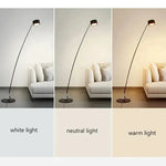 lampe sol moderne noir lisse 10W LED 90 260V ans garantie toucher interrupteur 160