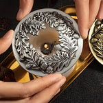 bougies parfumées or cuivre argent feuilles glands vintage classiqueintérieur spa yoga aromathérapie chambre salon