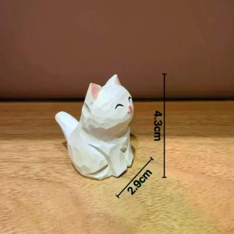 statue chat blanc origami artisanale moderne décoration intérieur table chambre maison