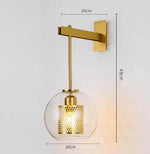 lampe murale moderne or transparent texture nid d'abeille éclairage chambre cuisine salle manger entree