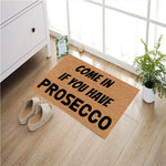 tapis bienvenue antidérapant marron noir prosecco extérieur couloir humoristique accueillant