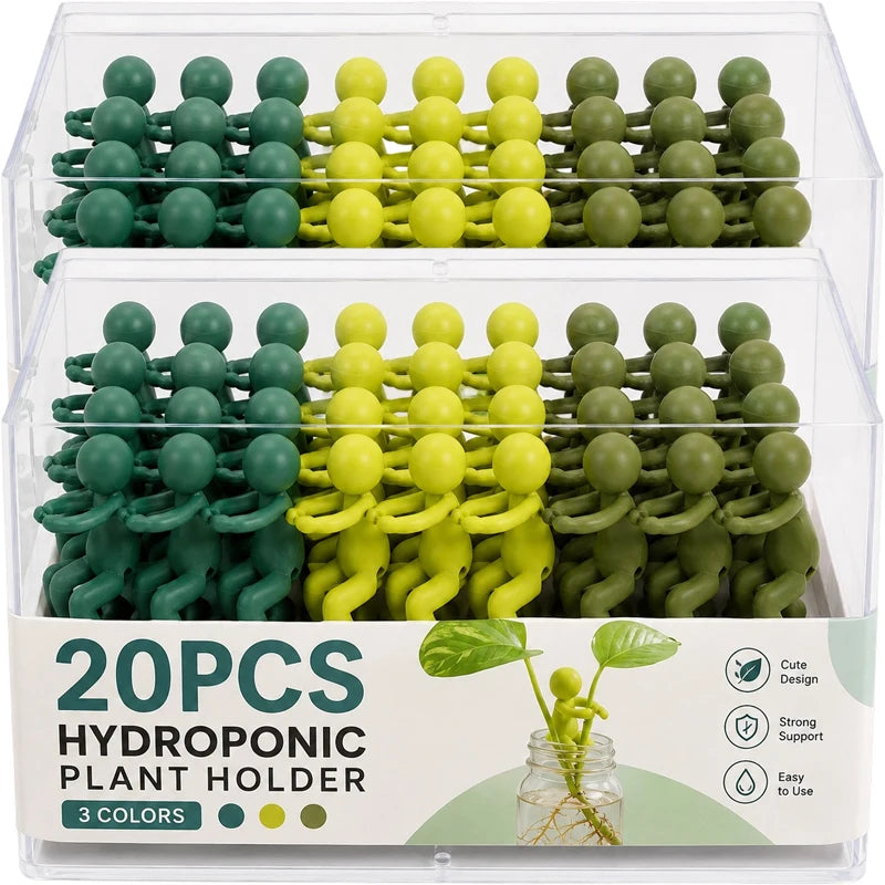 support plante hydroponique vert jaune personnage stylisé adhésif créatif intérieur fleuri ludique