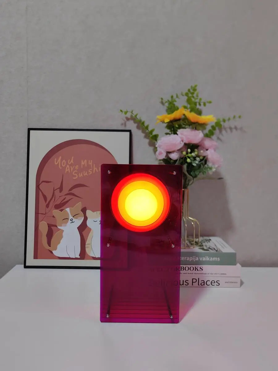 lampe led rechargeable noir orange bleu vert blanc moderne transparent ip65 télécommande