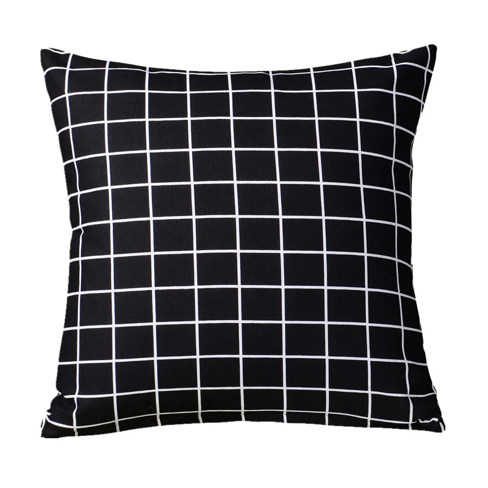 housse coussin lin géométrique multicolore moderne carré 45x45cm lit siège voiture