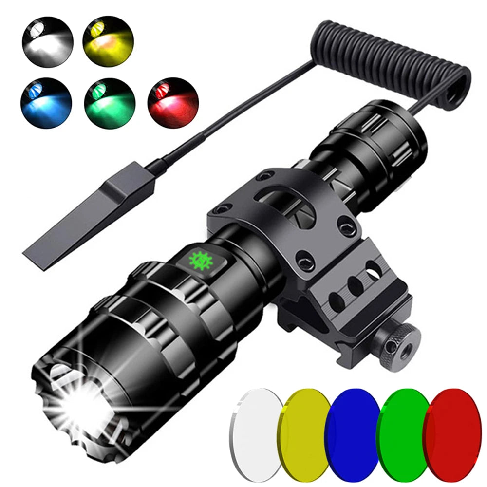 lampe torche rechargeable led intense noire aluminium outdoor autodéfense camping 30w usb