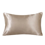 taie d'oreiller satin rose clair cheveux peau douce moderne uni