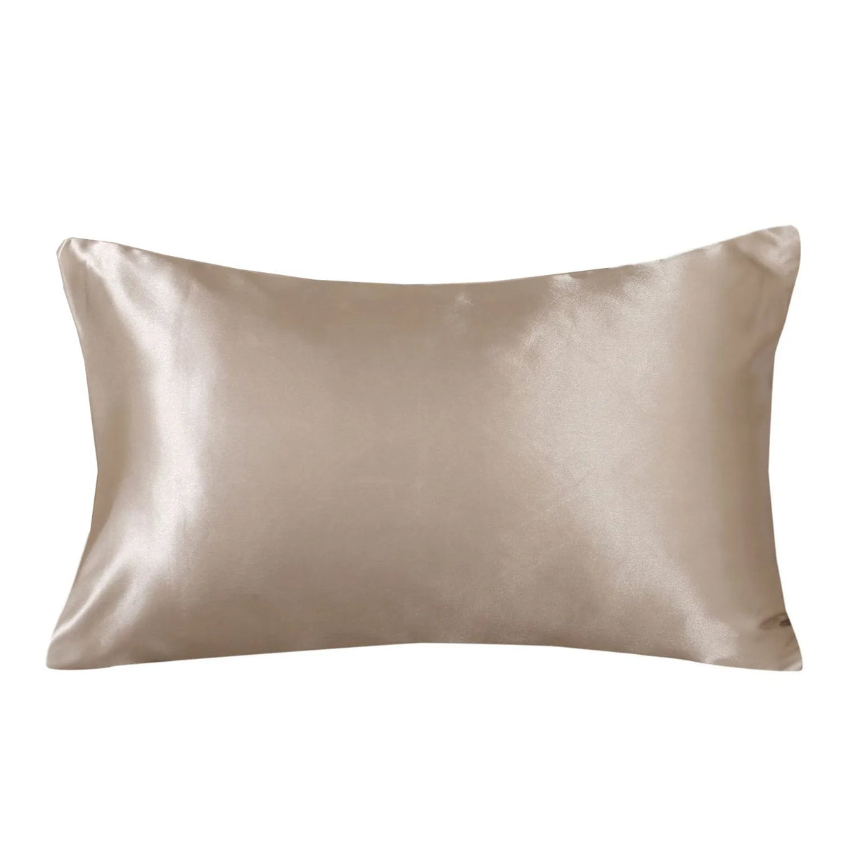 taie d'oreiller satin rose clair cheveux peau douce moderne uni