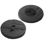 coussin chaise noir mousse mémoire forme rond tissu uni moderne ceinture élastique facile nettoyer