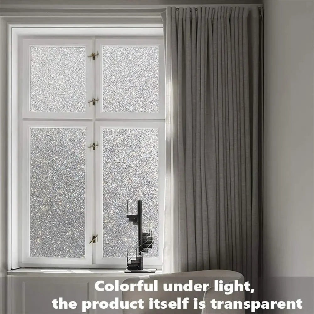 film fenêtre transparent opacifiant adhésif motif grains protection anti uv isolation thermique moderne chambre