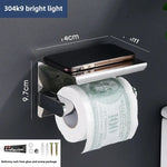 porte rouleau papier toilette acier inoxydable argenté moderne adhésif sans perçage double rouleau support