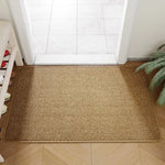 tapis durable extérieur résistant antidérapant moderne texture tissée beige clair sol entrée chambre adultes