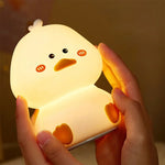 veilleuse led rechargeable canard mignon blanc jaune lampes enfants chambre coucher cadeau anniversaire