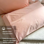 protège oreiller coton uni moderne housse protection lit bleu rose gris 50x80cm