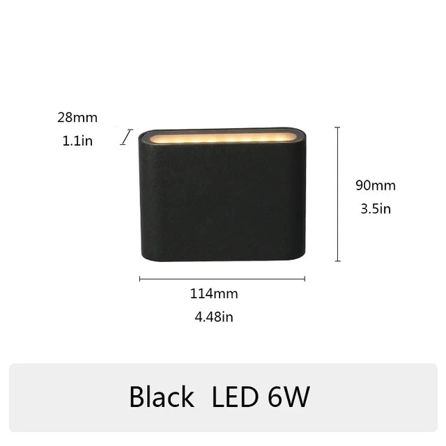 applique murale led moderne blanc noir 12w 20w 6w 4000k minimaliste