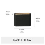applique murale led moderne blanc noir 12w 20w 6w 4000k minimaliste