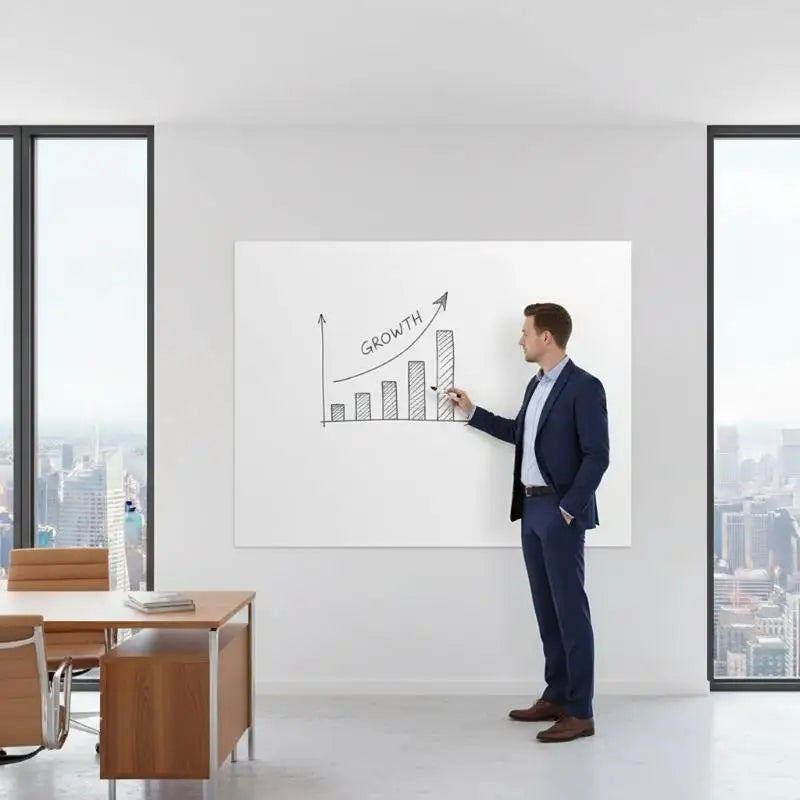 tableau blanc electrostatique adhésif blanc moderne réutilisable enseignement maison 45cm 60cm