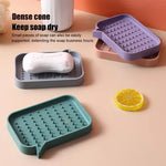 support savon silicone gris rose vert moderne salle bain drainage antidérapant