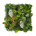 décoration intérieure mur végétal artificiel feuilles fleurs moderne naturel extérieur accroché vert blanc rouge