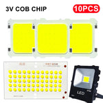 puce led jaune 6w cob 10 pièces lumière blanche portable plein air camping usb