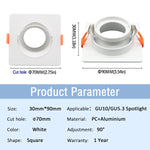 supports lampe led blanc noir clips modernes gu10 gu5.3 carré rond câble électrique