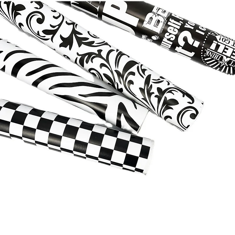 Stickers muraux moderne autocollants 3d motifs floraux zèbre noir blanc adhésifs intérieur décoration chambre