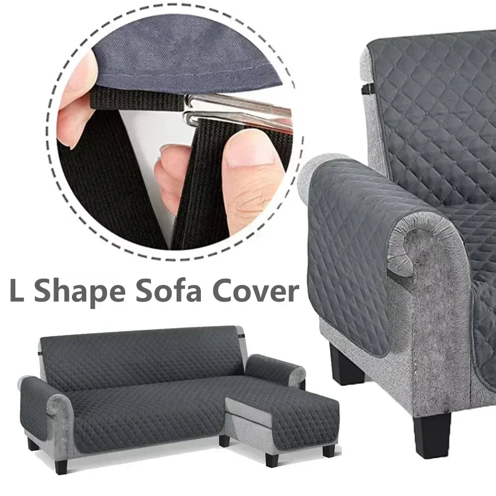 housse canapé polyestère gris diamond check élastiques moderne salon lavable machine