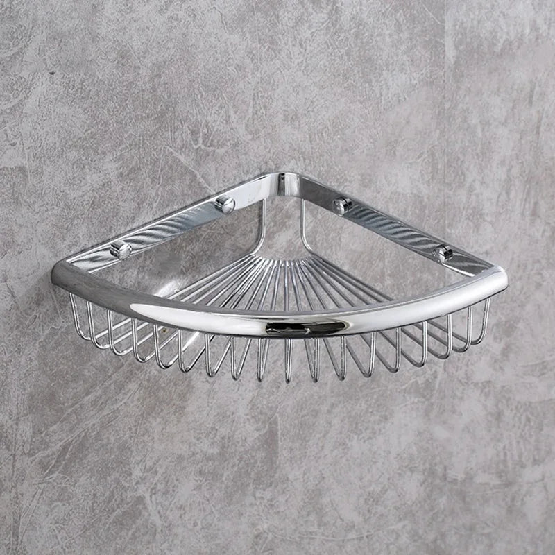 panier d'angle salle bain or rose chrome fileté moderne vis fixation produits