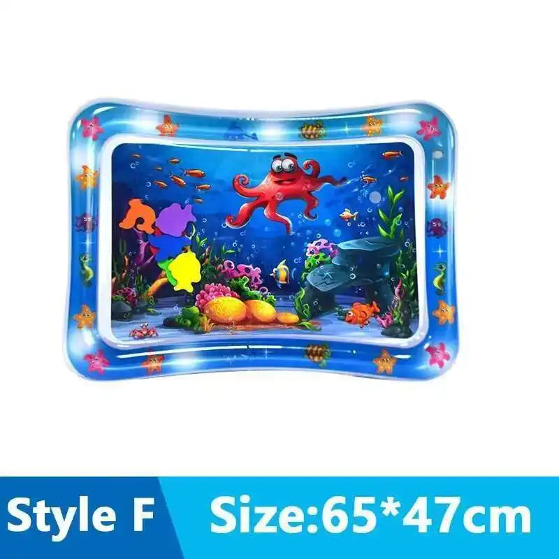 tapis jeu d'eau chat pompe motif marin poisson lit gonflable interactif
