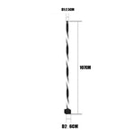 lampe solaire moderne rayures diagonales noir blanc ip65 led