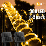 guirlande lumineuse solaire ip65 led blanc chaud moderne extérieure jardin décoration vacances filaments lumineux