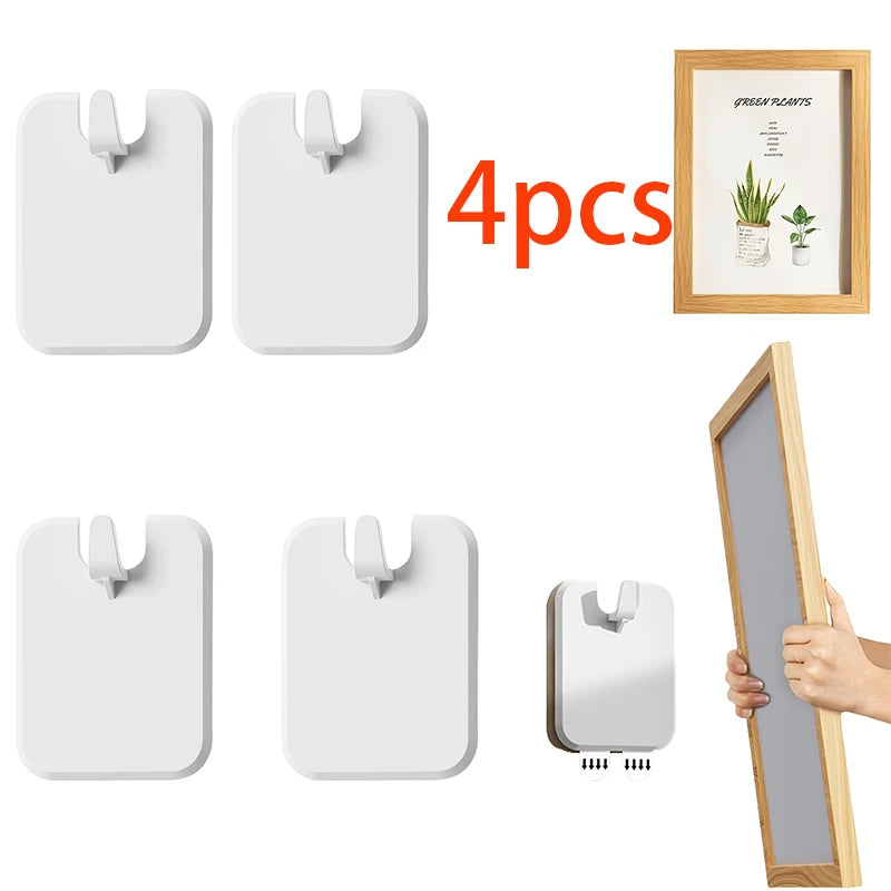 supports murals adhésifs blancs modernes cadres photo minimalistes pack quatre