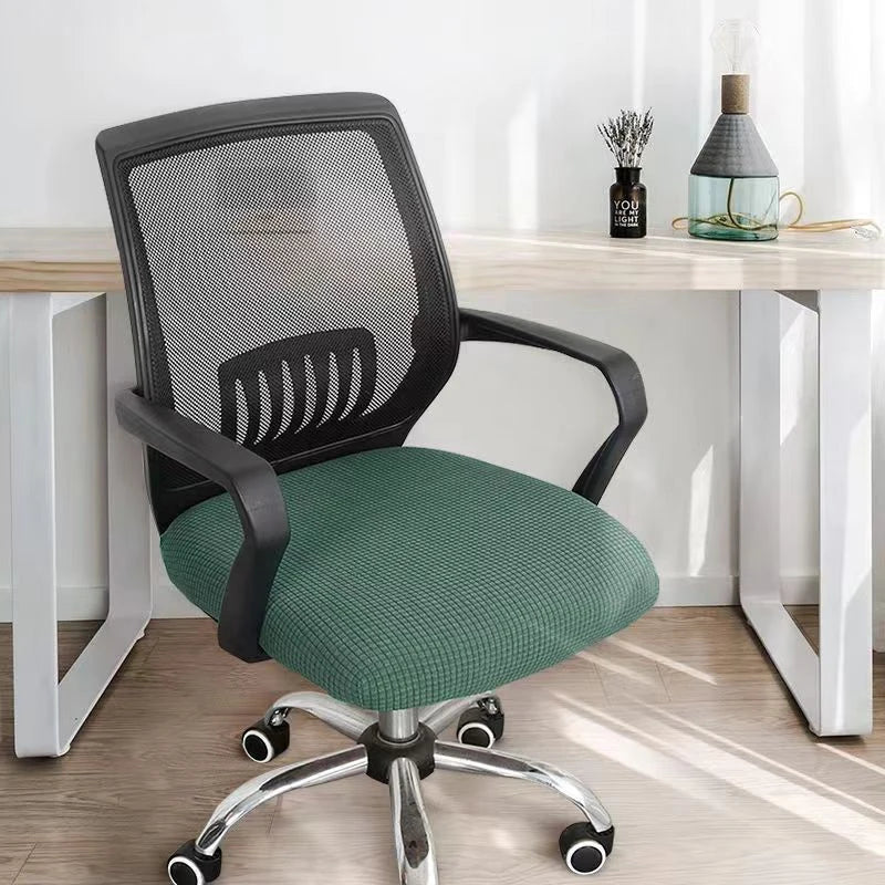 coussin chaise moderne vert foncé tissu carreaux adhésif polyester coton rétractable extensible durable
