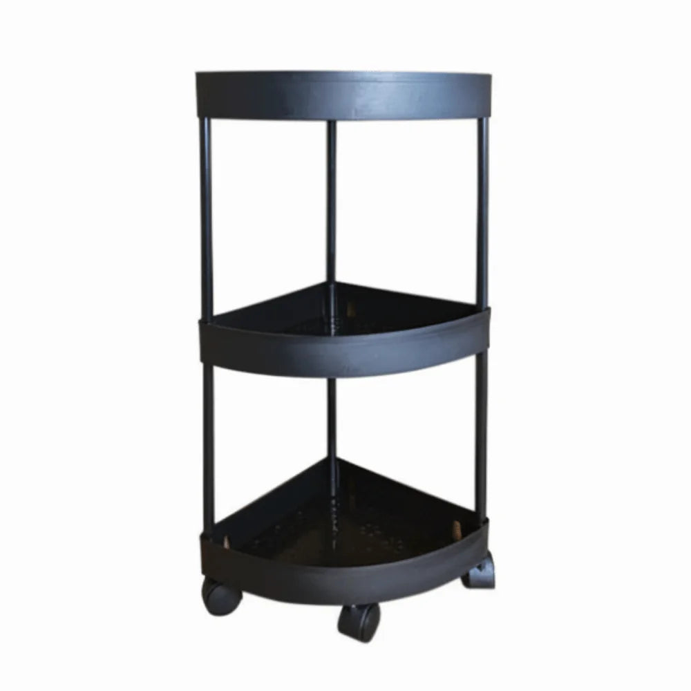 étagère roulettes moderne noire blanc multi niveaux réutilisable