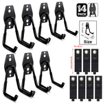 crochet mural acier noir support rangement outils garage vélo escabeau fixation vis