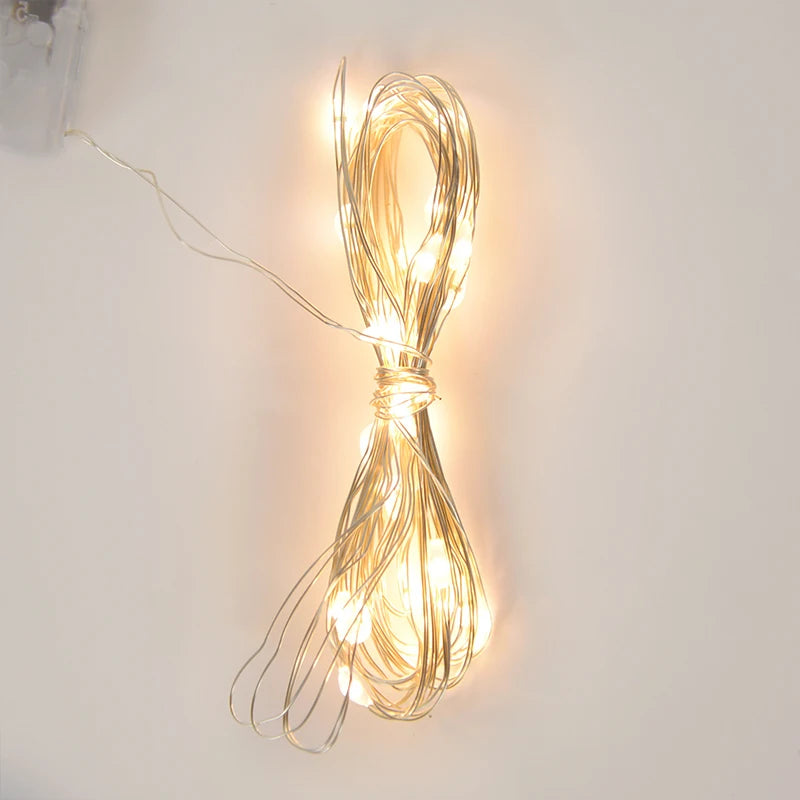 guirlande lumineuse feuilles vertes led blanc extérieur moderne décoration mariage chambre festive
