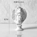 bustes sculptés resine blanc details fins antique figures grecques decor