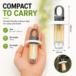 lanterne camping rechargeable transparente moderne gris jaune doré modes étanche crochet intégré