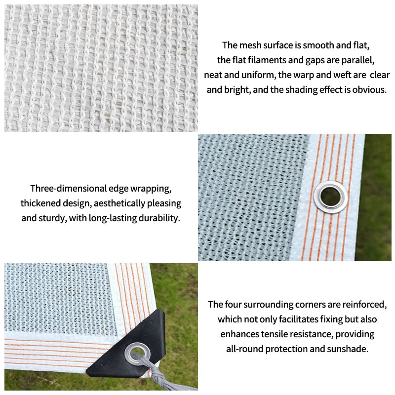voile d'ombrage blanche protection solaire extérieur maille opaque terrasse jardin balcon