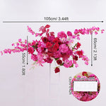 arche fleurs rose vif moderne décoration mariage anniversaire extérieur table blanche doré éléments