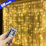 rideau lumineux led blanc décoration fête mariage noël intérieur extérieur télécommande câble usb