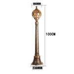 lampe solaire vintage doré marron clair rétro géométrique ip65 led moderneextérieur