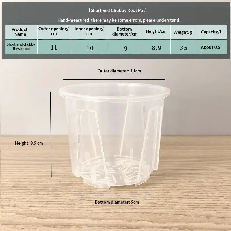pots orchidées transparents ventilation plastique racines controle maison