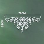corniche d'angle ornements floraux blanc classique adhésif décoration muraleintage fixations plastique