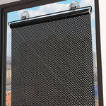 store rouleau noir gris clair perforé moderne clips barre fixation opacité PVCextérieur sunshade blinds