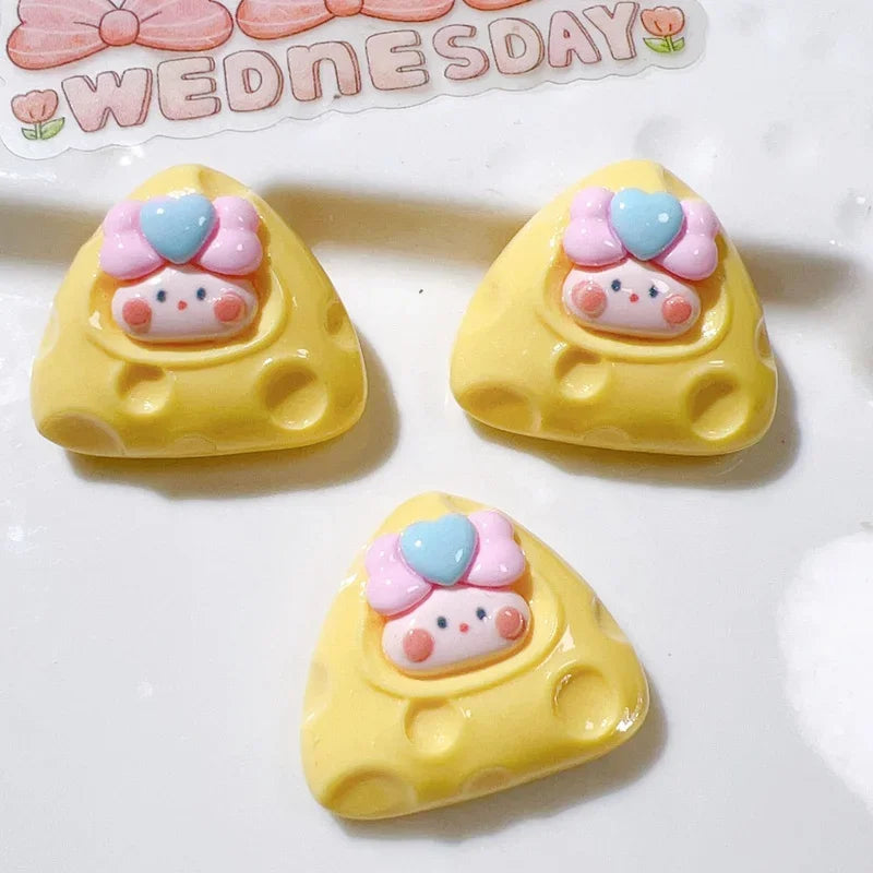 clips cheveux kawaii animaux mignons arc ciel coeurs love floral rose blanc jaune bleu