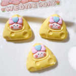 clips cheveux kawaii animaux mignons arc ciel coeurs love floral rose blanc jaune bleu