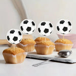 décorations cupcakes football blanc noir moderne festives tringles occasion anniversaire noël saint valentin halloween