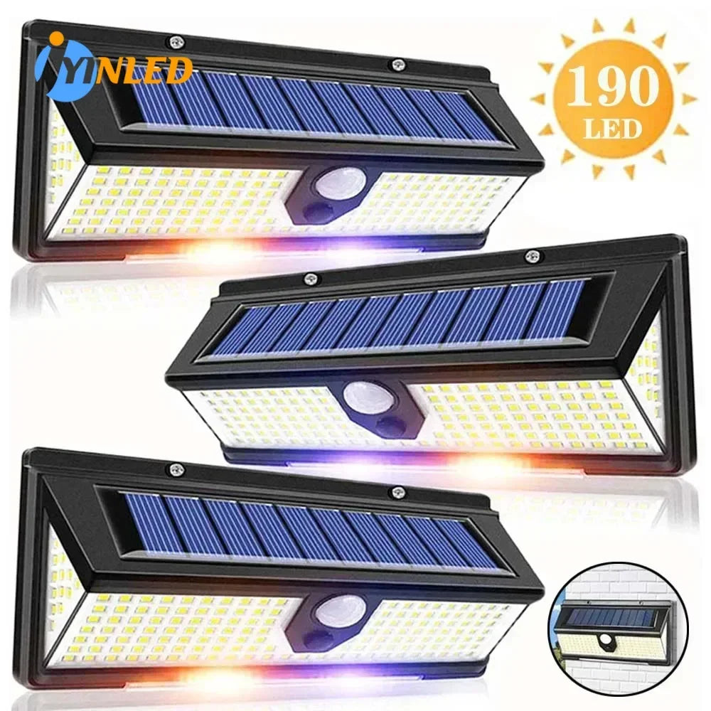 lampe solaire détecteur mouvement led moderne noir bleu ip65 abs
